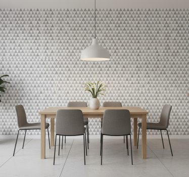 Papel mural comedor en tonos grises minimalistas - TenVinilo
