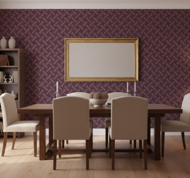 Papel mural comedor patrón geométrico morado cuadrado - TenVinilo