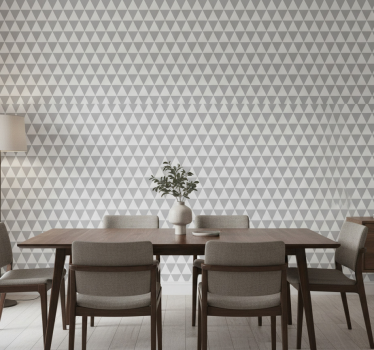 Papel mural comedor patrón triangular geométrico - TenVinilo