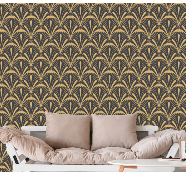 Papel mural clásico fanático del art déco - TenVinilo