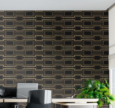 Papel mural oficinas formas rectangulares lineales - TenVinilo