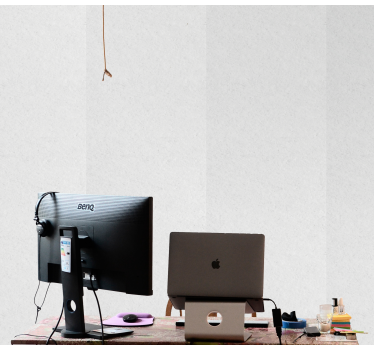 Papel mural ladrillos espacio de trabajo minimalista - TenVinilo