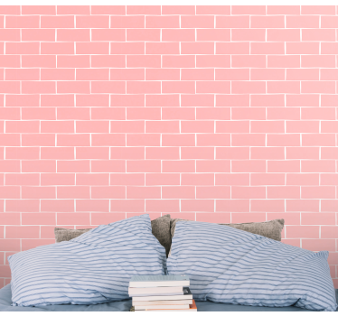 Papel mural ladrillos patrón de ladrillo rosa - TenVinilo