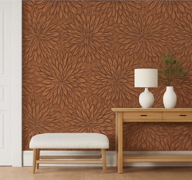 Papel mural madera estallido de corales modernos - TenVinilo