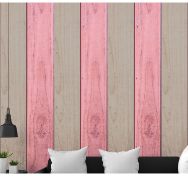 Papel mural madera paneles de madera texturizada - TenVinilo