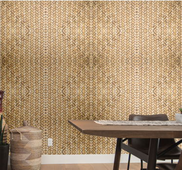 Papel mural madera textura tejida - TenVinilo