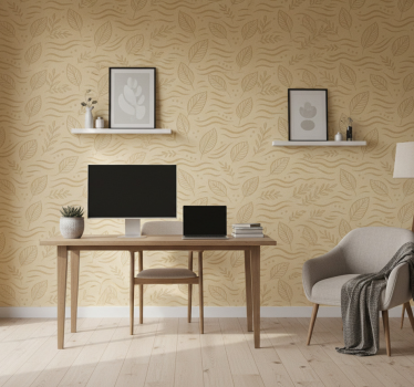 Papel mural oficinas beige suave - TenVinilo