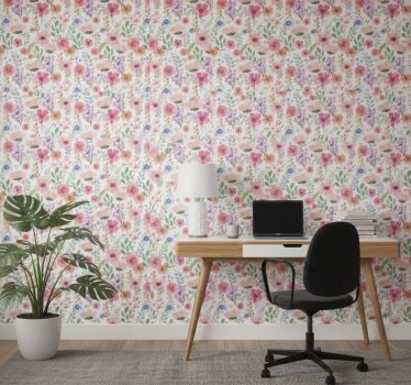 Papel mural oficinas multicolor - TenVinilo