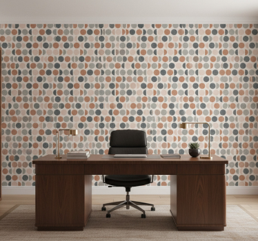 Papel mural oficinas patrón semicírculos - TenVinilo