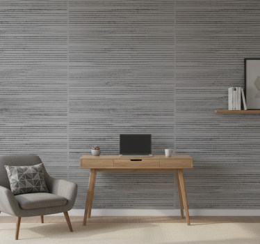 Papel mural oficinas rayas grises - TenVinilo