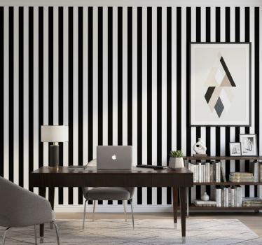 Papel mural oficinas rayas verticales - TenVinilo