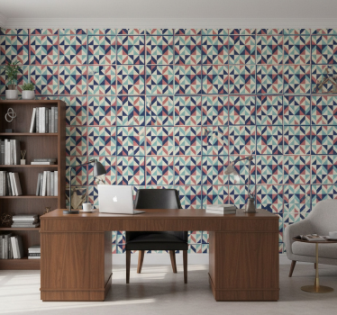 Papel mural oficinas superficie con patrón geométrico - TenVinilo