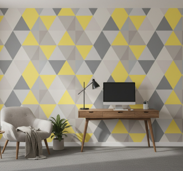 Papel mural oficinas triángulos pantone - TenVinilo
