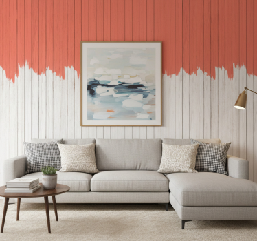 Papel mural madera patrón coral vivo - TenVinilo