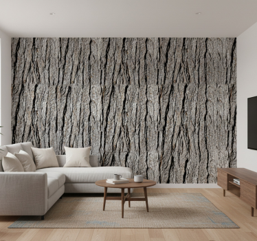 Papel mural madera diseño de troncos realistas - TenVinilo