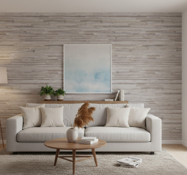 Papel mural madera patrón vertical oscuro - TenVinilo