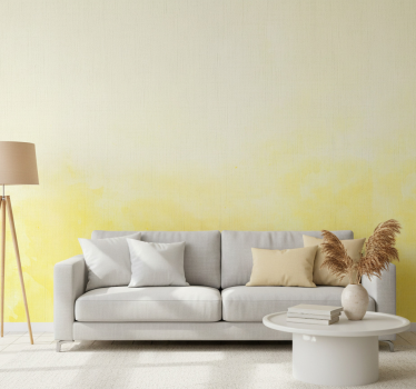 Papel mural vintage efecto ombré amarillo brillante - TenVinilo