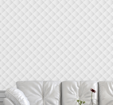 Papel pared 3D geométrico blanco - TenVinilo