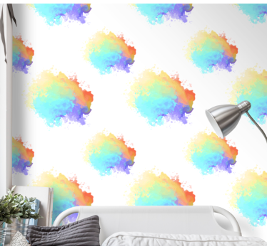 Papel pared abstracto Fiesta de colores splash - TenVinilo