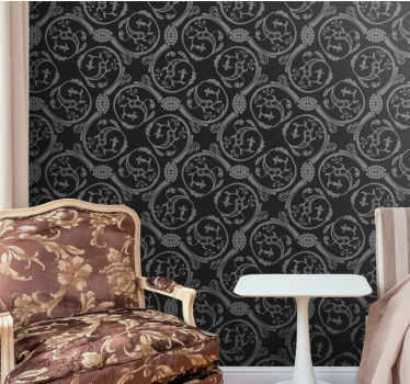 Papel pared barroco Estilo de motivos góticos - TenVinilo