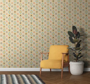 Papel decorativo geometrico de los 70s - TenVinilo