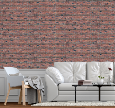 Papel pared ladrillo tonos rojizos - TenVinilo