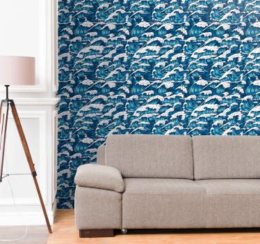 Papel pintado paisaje olas salvajes - TenVinilo