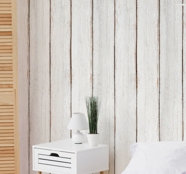 Papel pintado rayas verticales tablones grises - TenVinilo