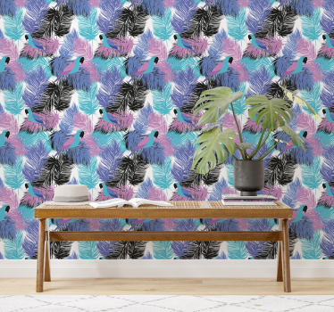 Papel pintado animales Loro tropical - TenVinilo