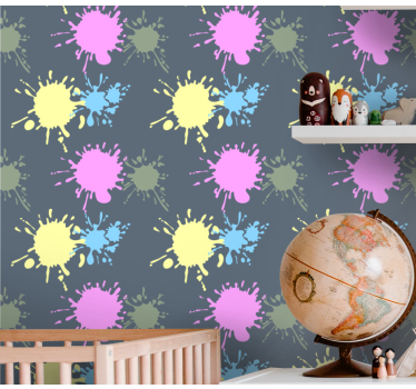 Papel pintado arte Pared multicolor - TenVinilo