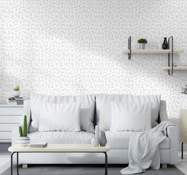 Papel pared patrón de hojas finas elegantes - TenVinilo