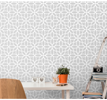 Papel pintado de rayas Patrón moderno gris y blanco - TenVinilo