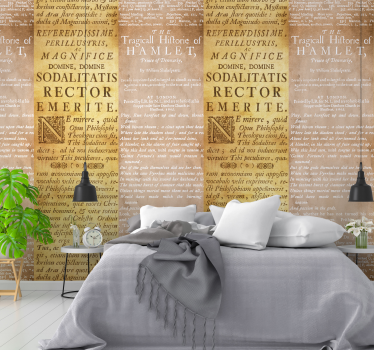Papel pintado vintage escrituras en hormigón - TenVinilo