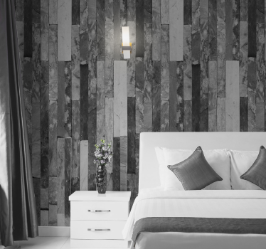 Papel pintado ladrillo tonos grises - TenVinilo