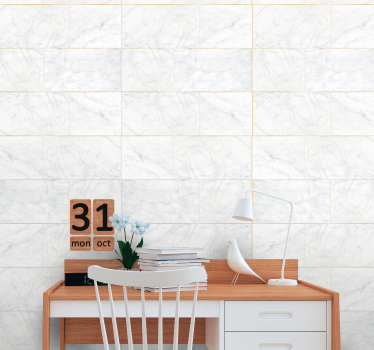 Papel pintado imitación marmol Tonos grises mármol dorado - TenVinilo