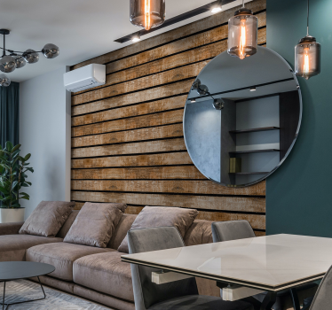 Papel pintado imitación pallet de madera - TenVinilo