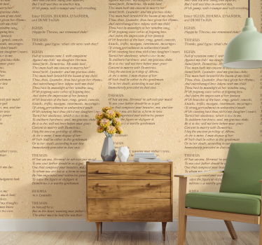 Papel pintado letra obra shakespeare - TenVinilo