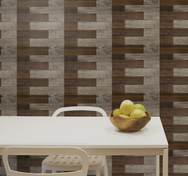 Papel mural madera parquet en espiga - TenVinilo
