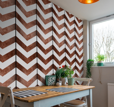 Papel pintado hormigón patrón zig zag - TenVinilo