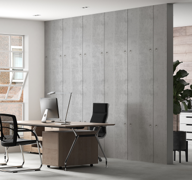 Papel mural oficinas efecto concreto - TenVinilo