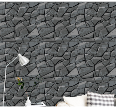 Papel pintado piedra Piedras ordenadas - TenVinilo