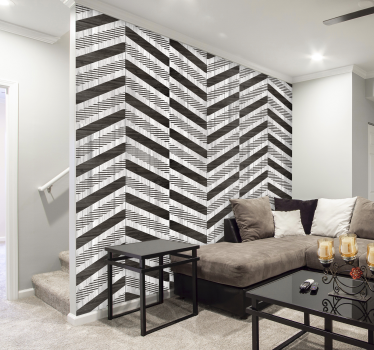 Papel pintado rayas efecto madera plateada - TenVinilo
