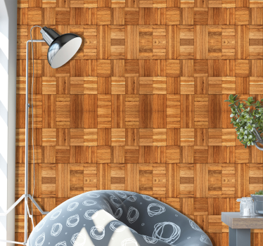 Papel pintado oficina efecto madera - TenVinilo