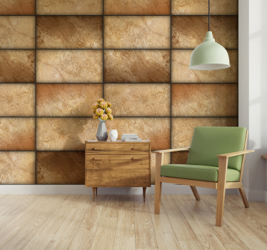 Papel pintado hormigón tonos marrones - TenVinilo
