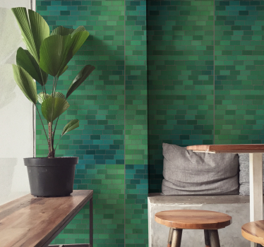 Papel mural texturas textura de azulejos verdes - TenVinilo