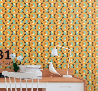 Papel pintado vintage Formas geométricas tranquilas - TenVinilo